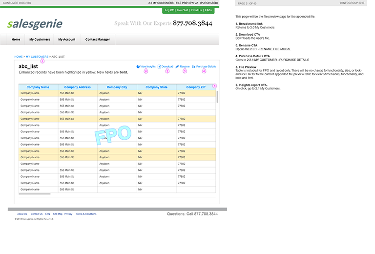 Spreadsheet of report, with yellow rows.